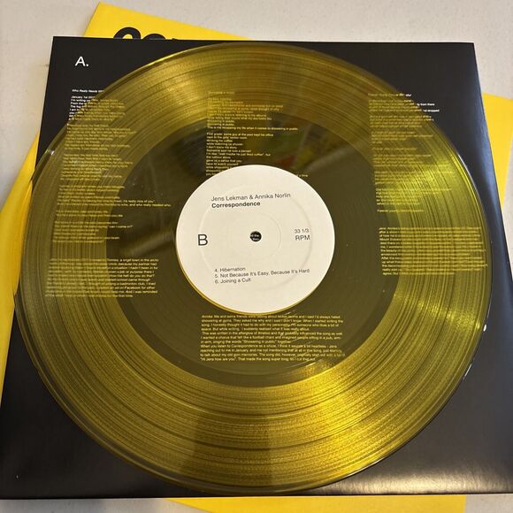 CORRESPONDENCE LP - 2LP Set Correspondence Limited Edition Yellow 2x Vinyl LP - Picture 10 of 11